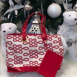 Large Red Tote Bag